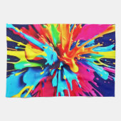 Abstrakte Explosion von Farbe und Farbe Geschirrtuch (Horizontal)
