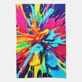 Abstrakte Explosion von Farbe und Farbe Geschirrtuch (Vertikal)