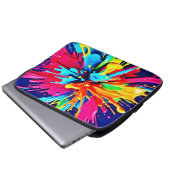Abstrakte Explosion von Farbe und Farbe Laptopschutzhülle (Vorne Knopf)