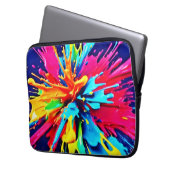 Abstrakte Explosion von Farbe und Farbe Laptopschutzhülle (Vorderseite Links)