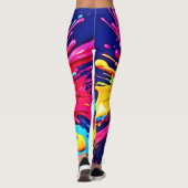 Abstrakte Explosion von Farbe und Farbe Leggings (Rückseite)
