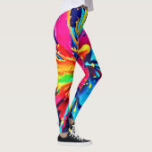 Abstrakte Explosion von Farbe und Farbe Leggings (Rechts)
