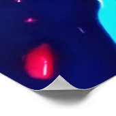 Abstrakte Explosion von Farbe und Farbe Poster (Ecke)