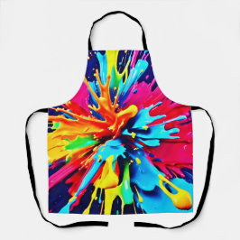 Abstrakte Explosion von Farbe und Farbe Schürze