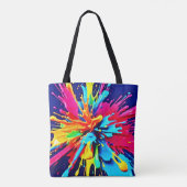 Abstrakte Explosion von Farbe und Farbe Tasche (Rückseite)