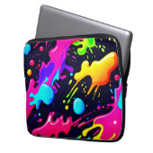 Abstrakte Explosionsart in flüssiger Farbe Laptopschutzhülle (Vorderseite Links)