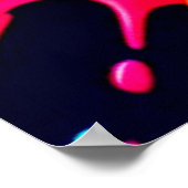 Abstrakte Explosionsart in flüssiger Farbe Poster (Ecke)