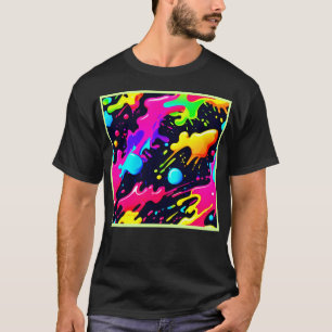 Abstrakte Explosionsart in flüssiger Farbe T-Shirt