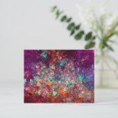Abstrakte Explosionsgrunge  Hintergrund Kunst Postkarte (Stehend Vorderseite)