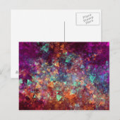 Abstrakte Explosionsgrunge  Hintergrund Kunst Postkarte (Vorne/Hinten)