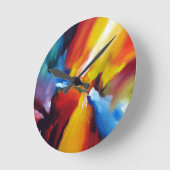 Abstrakte Expressionismus-Malerei Runde Wanduhr (Winkel)