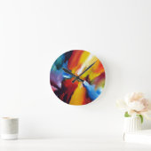 Abstrakte Expressionismus-Malerei Runde Wanduhr (Zuhause)