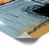 Abstrakte expressionistische Art Gebäude Malerei Poster (Ecke)