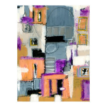 Abstrakte expressionistische Art Gebäude Malerei