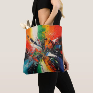 Abstrakte expressionistische bunte Malerei-Tasche Tasche