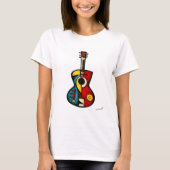 Abstrakte expressionistische Gitarrenkunst – Moder T-Shirt (Vorderseite)
