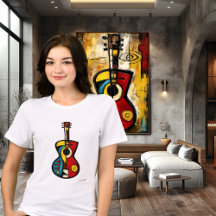 Abstrakte expressionistische Gitarrenkunst – Moder