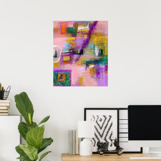 Abstrakte expressionistische Kunst - Intuitive Mal Poster