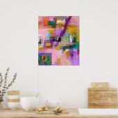 Abstrakte expressionistische Kunst - Intuitive Mal Poster (Küche)