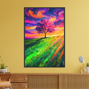 Abstrakte expressionistische Landschaftsleinwand Leinwanddruck
