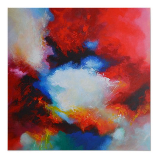 Abstrakte expressionistische Malerei von Serdar Hi Poster (Vorderseite)