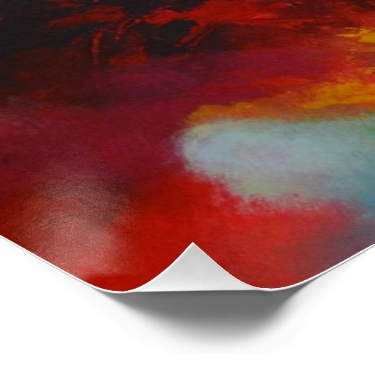 Abstrakte expressionistische Malerei von Serdar Hi Poster (Ecke)