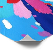 Abstrakte expressionistische Splash Wall Art Poster (Ecke)