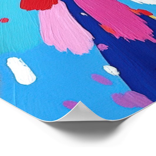 Abstrakte expressionistische Splash Wall Art Poster (Ecke)