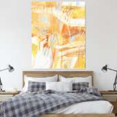 Abstrakte expressionistische Yellow Orange Malerei Leinwanddruck (Insitu (Schlafzimmer))