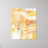 Abstrakte expressionistische Yellow Orange Malerei Leinwanddruck (Vorderseite)