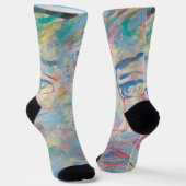 Abstrakte "Extravagante" Crew Socken (Gewinkelt)