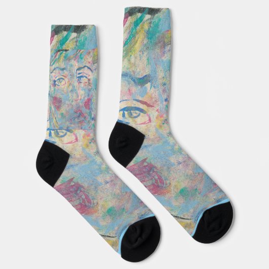 Abstrakte "Extravagante" Crew Socken (Rechts)