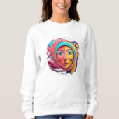 Abstrakte Face Art Logo Design. Sweatshirt (Vorderseite)