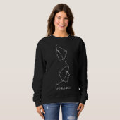 Abstrakte Face Profile Line Gemini Zodiac-Zeichen Sweatshirt (Vorne ganz)