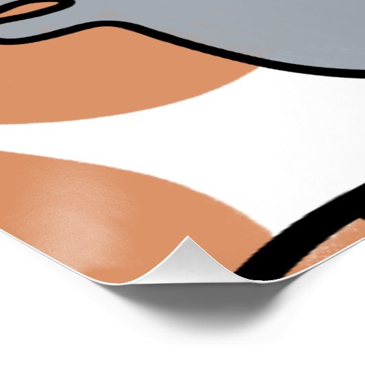 ABSTRAKTE FACE WALLART POSTER (Ecke)