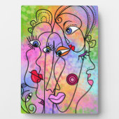 Abstrakte Faces Plaque Fotoplatte (Vorderseite)