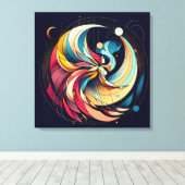 Abstrakte Fairy Art Stretched Leinwand (Insitu (Holzboden))