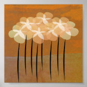 Abstrakte Fall Anemones Collage 6x6 Print Poster (Vorne)