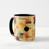 Abstrakte Fall Geometrische Tasse - Personalisiert (Vorderseite Links)