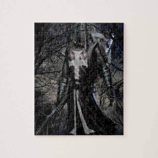 Abstrakte Fantasie-schwarzer Ritter-Pest Puzzle (Vertikal)