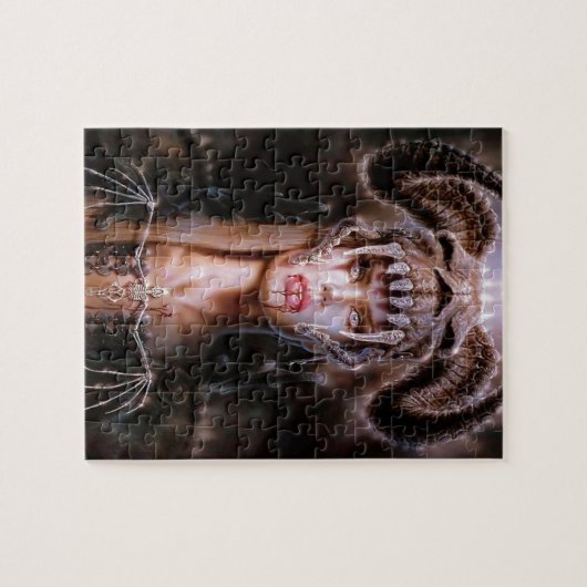 Abstrakte Fantasie-Teufel-Tochter Reborn Puzzle (Horizontal)