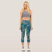 Abstrakte Fantasie unter Wasser Capri Leggings (Vorderseite)