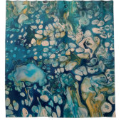 Abstrakte Fantasie unter Wasser Duschvorhang (Vorderseite)