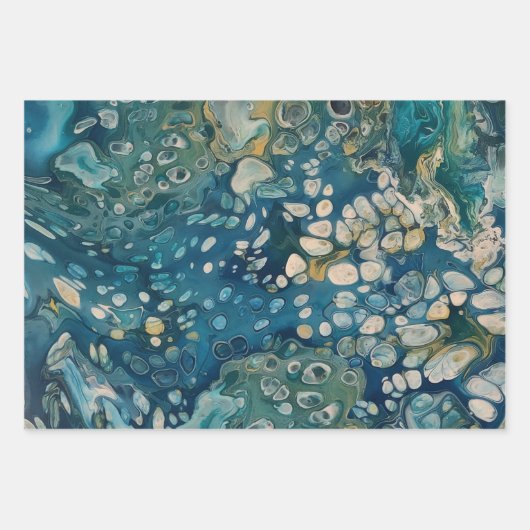 Abstrakte Fantasie unter Wasser Geschenkpapier Set (Vorderseite 2)