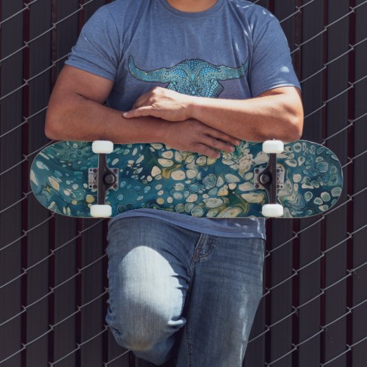 Abstrakte Fantasie unter Wasser Skateboard (Außenbereich 3)