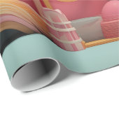 Abstrakte Fantasieformen in Pastellfarben Geschenkpapier (Rolleneckpunkt)