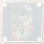 Abstrakte Fantasien Welt der unmöglichen Objekte Glasuntersetzer (Rückseite)