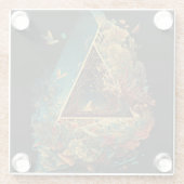 Abstrakte Fantasien Welt der unmöglichen Objekte Glasuntersetzer (Rückseite)