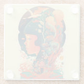 Abstrakte Fantasien Welt der unmöglichen Objekte Glasuntersetzer (Rückseite)