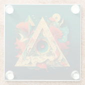 Abstrakte Fantasien Welt der unmöglichen Objekte Glasuntersetzer (Rückseite)